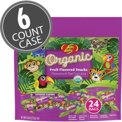 Jelly Belly Organic Fruit Snacks Fun Pack 9.6 oz bag - 6 Count Case