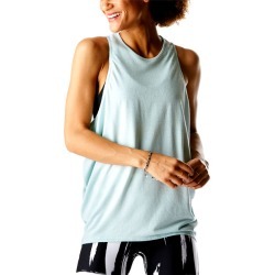 Lucy Women's Keep Calm Tank Washed Blue