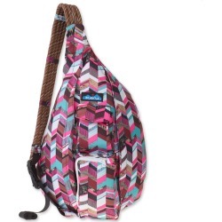 KAVU Women's Rope Sling Sunset Blocks Backpack