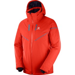 Salomon Men's Stormrace Ski Jacket, Fiery Red