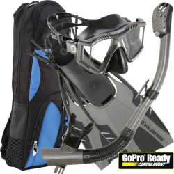U.S. Divers Lux Purge Snorkel Set With GoPro Camera Mount