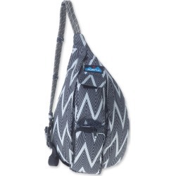 Kavu Women's Mini Rope Sling Black And White Zigzag Bag