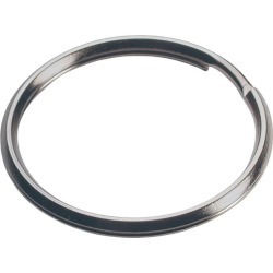 Hillman 1-1/2 in. Dia. Tempered Steel Silver Split Rings/Cable Rings Key Ring