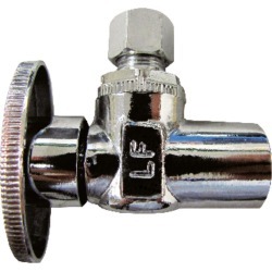 Ace 1/2 Compression x 1/4 Compression Brass Shut-Off Valve