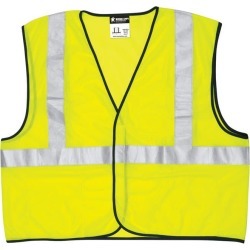 Safety Works Reflective Polyester Safety Vest Yellow L 1 pk Safety Works Reflective Polyester Safety Vest Yellow L 1 pk