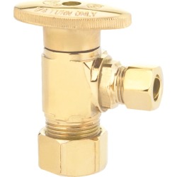 Keeney 1/2 FIP x 3/8 Compression Brass Shut-Off Valve