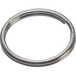 Hillman 1 in. Dia. Tempered Steel Silver Split Rings/Cable Rings Key Ring