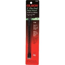 Olson 5 in. Carbon Steel Scroll Saw Blade 7 TPI 6 pk