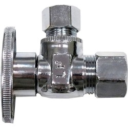 Ace 1/2 3/8 Compression Brass Shut-Off Valve
