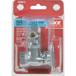 Ace FIP Compression Brass Dual Shut-Off Valve