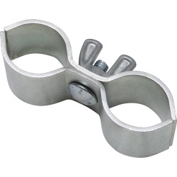 National Hardware 0.38 in. L Zinc-Plated Silver Steel Gate Pipe Clamp 1 pk