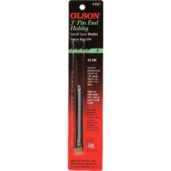 Olson 3 in. Carbon Steel Scroll Saw Blade 15 TPI 6 pk