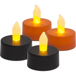 Inglow Flameless Tea light Candle Lighted Halloween Decoration 1 in. H x 1 in. W 4 pk