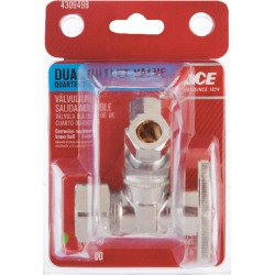 Ace Compression Compression Brass Dual Shut-Off Valve