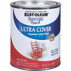 Rust-Oleum Painters Touch Ultra Cover Gloss Apple Red Paint 1 qt.