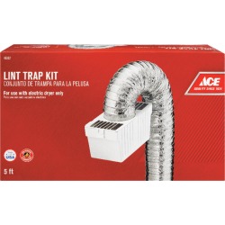 Ace 4 in. W x 4 in. L White Plastic Lint Trap