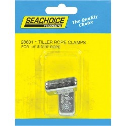 Seachoice Chrome-Plated Zinc 1-1/4 in. L x 11/16 in. W Tiller Rope Clamps 2 pk