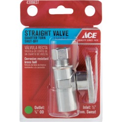 Ace Sweat Compression Brass Shut-Off Valve