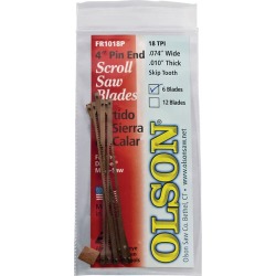 Olson 4 in. Carbon Steel Scroll Saw Blade 2 TPI 6 pk