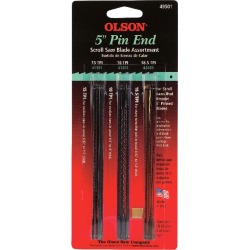 Olson 5 in. Carbon Steel Scroll Saw Blade Set 18.5 TPI 18 pk