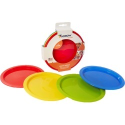Arrow Home Products For Kids Assorted Plastic Round Plate 4 pk
