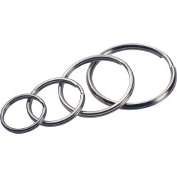 Hillman Tempered Steel Assorted Split Rings/Cable Rings Key Ring