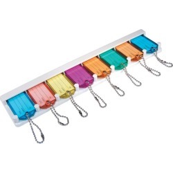 Hillman Metal/Plastic Assorted Labeling/ID Key Holder