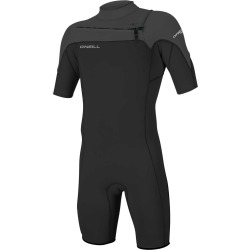 2018 O'Neill Hammer 2mm Chest Zip Spring Shorty Wetsuit BLACK / GRAPHITE 4927