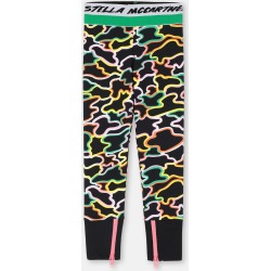 Stella McCartney Kids Black / Mimosa Sport Camo Leggings, Women's, Size 6