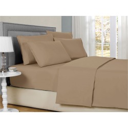 Bamboo Blend 1800 Series 6-Piece Sheet Set with Deep Pockets - Twin - Taupe