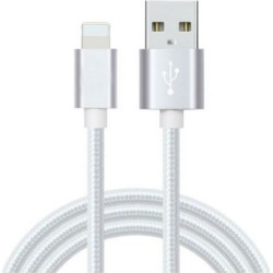 10-Foot Braided MFi Lightning Cables for Apple Devices (3-Pack) - White