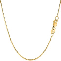 14K�Yellow Solid Gold Mirror Box Chain Necklace - 20
