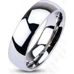 Titanium Comfort Fit Unisex Band Ring - White-Size 10