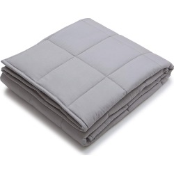 Kathy Ireland Weighted Blanket with Glass Beads - Silver - 48