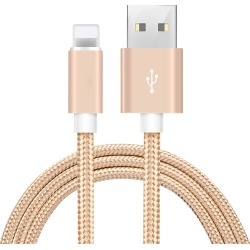 10-Foot Braided MFi Lightning Cables for Apple� Devices (3-Pack)  - Gold