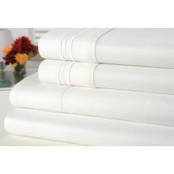 Bamboo Comfort� 3-Line Bamboo Blend 4-Piece Sheet Set - Queen - White