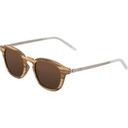 Earth Wood Kavaja Polarized Unisex Sunglasses - Apple Wood/Brown