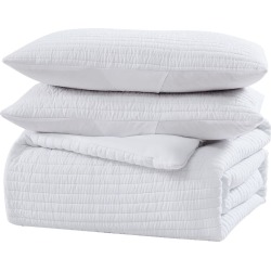 The Nesting Company� Palm 3-Piece Comforter Set - King - White