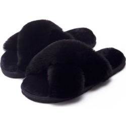 Sole Happy Comfy Toes Women's Slippers - Size 7/8 - Bold Black
