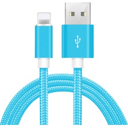 10-Foot Braided MFi Lightning Cables for Apple� Devices (3-Pack)  - Blue