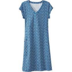 Short-Sleeve Fitness Workout Dress, Print