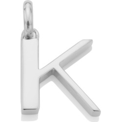 Alphabet Pendant K, Sterling Silver