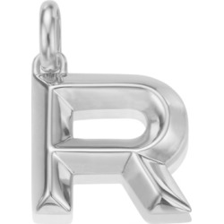 Alphabet Pendant R, Sterling Silver