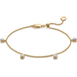 Gold Fiji Tiny Button Diamond Bracelet Diamond