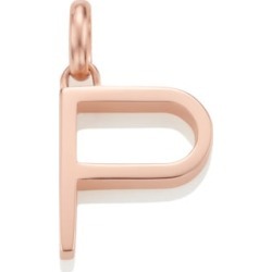 Alphabet Pendant P, Rose Gold Vermeil on Silver