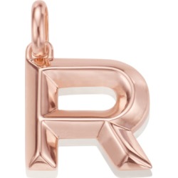 Alphabet Pendant R, Rose Gold Vermeil on Silver