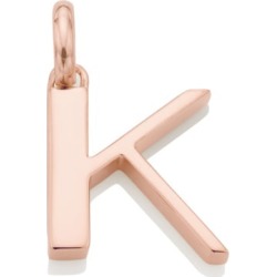 Alphabet Pendant K, Rose Gold Vermeil on Silver