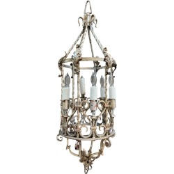 Wrought Iron Gilt Silver Chandelier, Circa 1880 found on Bargain Bro from Chairish for USD $2,850.00