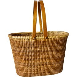 American Basket Nantucket Woven Wicker Basket Bag