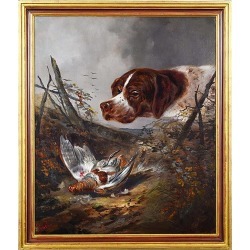 German Hunting Scene Painting, 1920s found on Bargain Bro Philippines from Chairish for $4092.00